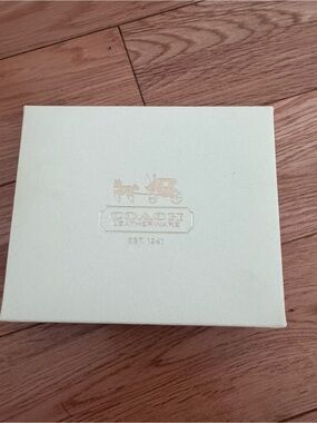 Coach Cream Box with Gold Logo